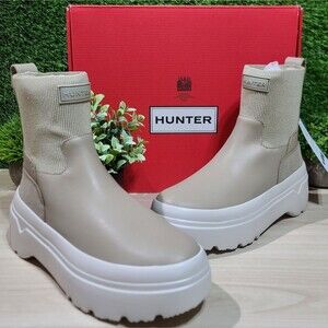 Hunter Explorer Chelsea Flatform Boot - Alloy/Cast US Women's 7 M New